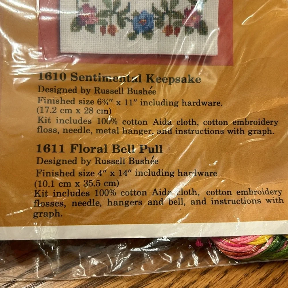 The creative circle 1611 sentimental keepsake floral bell pull sealed bag new